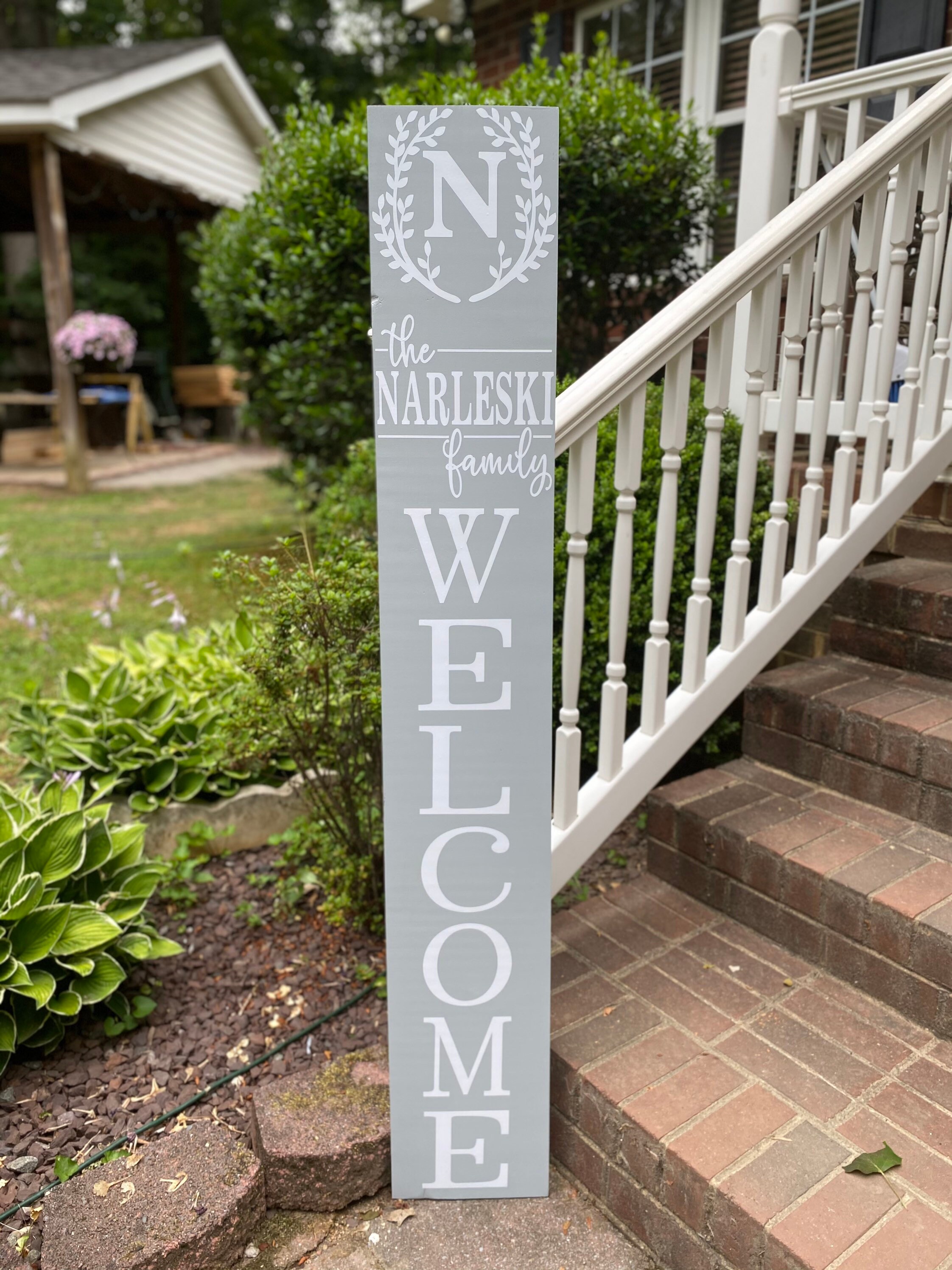 Welcome Sign with Family Name Personalized Welcome Sign | Etsy