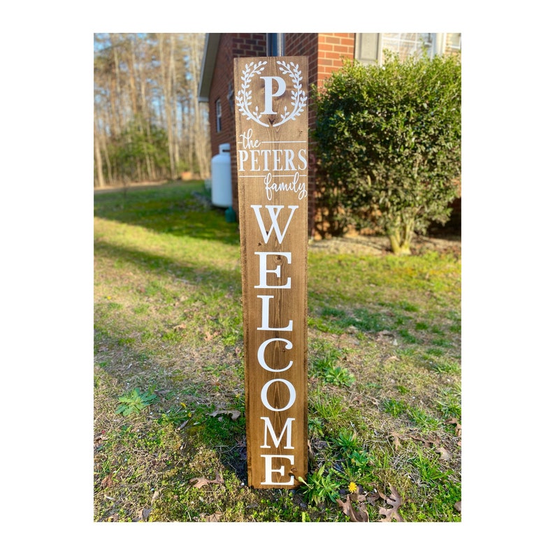 Welcome Sign with Family Name Personalized Welcome Sign | Etsy
