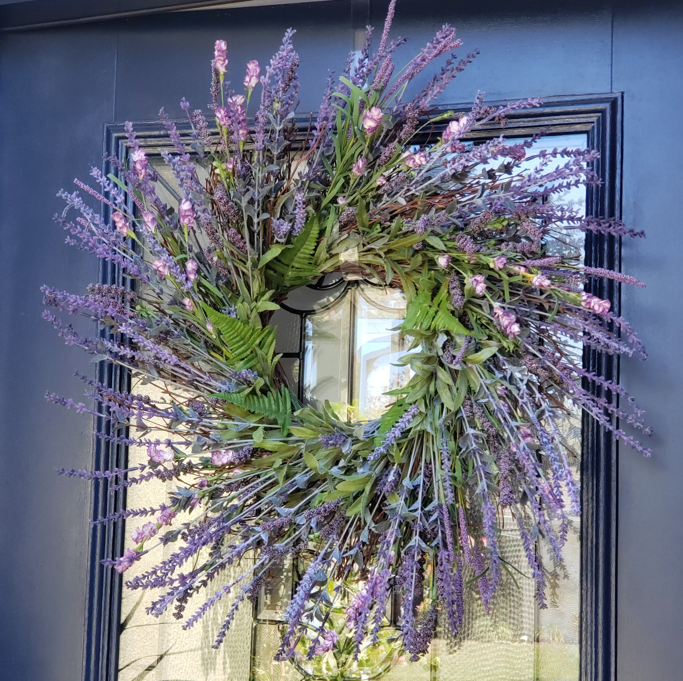 Lavender Wreath Decorative Wreaths Front Door Wreath Mother Etsy