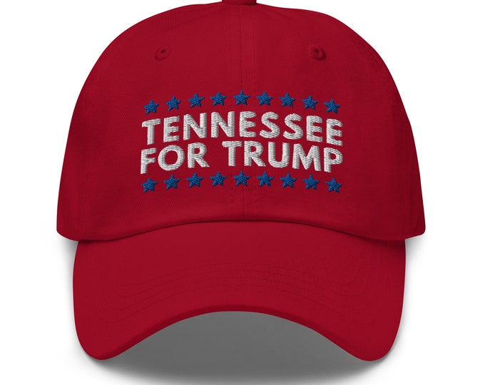 Tennessee For Trump Dad Hat - Embroidered Baseball Cap - Republican Trump 2024 Gift