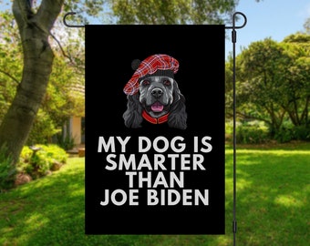 My American Cocker Spaniel Is Smarter Than Joe Biden (Yard Flags) Funny Gift For Anti Biden, Biden Sucks, Republican Dog Lover