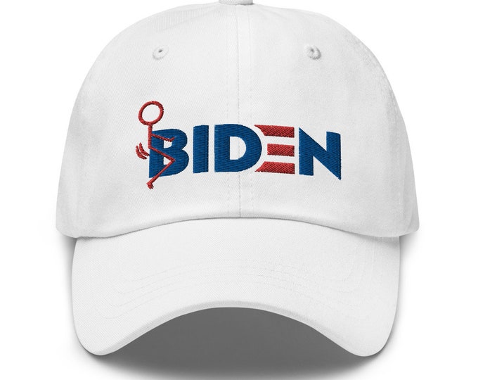 Fuck Biden (Embroidered Dad Hat) Funny Gift Cap for Anti Biden, Biden Sucks, Republican, Conservative