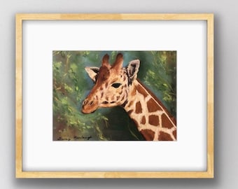 Digital Downloadable File of Original Pastel Painting - Giraffe Head and Neck - Sold by Artist