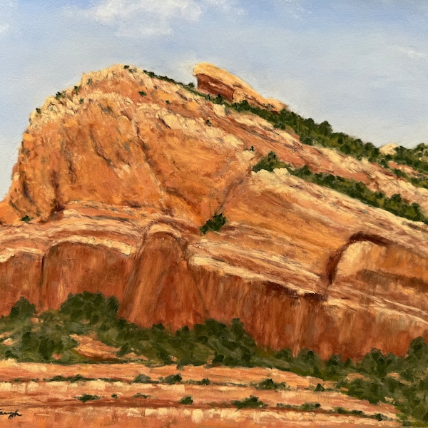 Digital herunterladbare Datei des Original-Pastellgemäldes - Echsenkopf, Sedona AZ - Verkauft vom Künstler