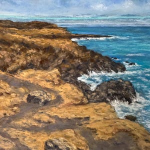 Original Pastel Painting - Moonstone, Cambria Cambria Shore, CA - Sold by Artist