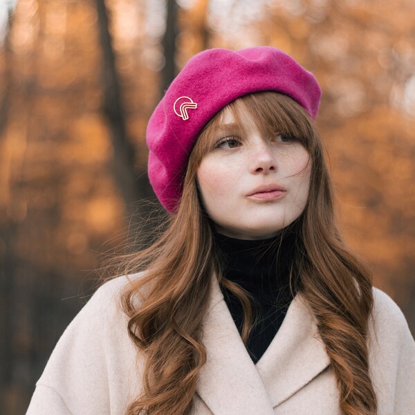 Hot Pink Beret Etsy