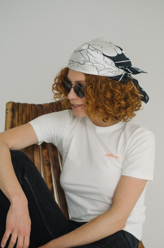 Set of Designer Human Bodies Scarf and Everyday White НЕВИННА Etsy