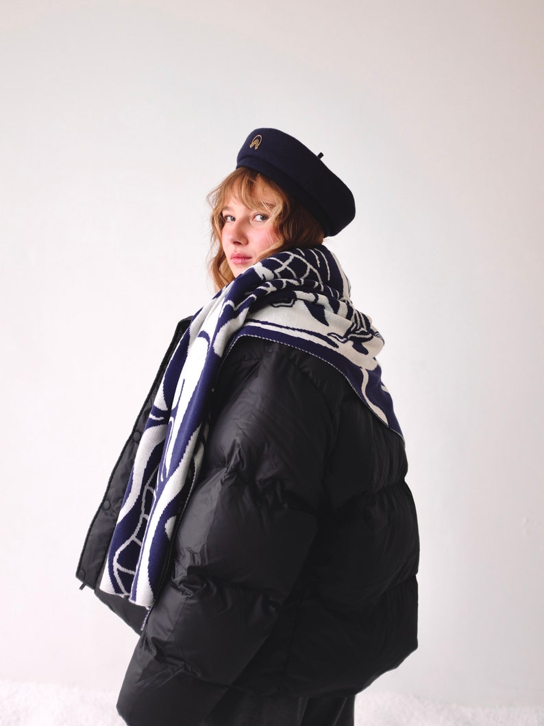 Designer merino kerchief Designer oversized scarf image 6