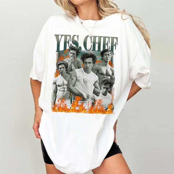 Yes Chef Shirt, Jeremy Allen White Unisex T-shirt, Yes Chef Jeremy Shirt, Chef Vintage 90s Bootleg Shirt, Graphic Tees for Women Men