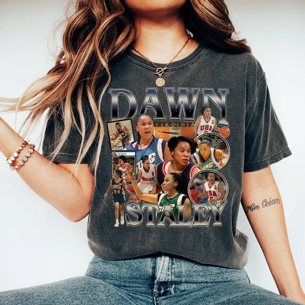 Dawn Staley Unisex T-shirt Comfort Colors, Basketball Player Slam Dunk Bootleg Vintage Graphic Tee, Dawn Staley at Virginia Tees