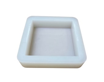 4.1/4"x 4.1/4" X 1.1/8" Deep Shiny Square Silicone Molds for Epoxy Resin