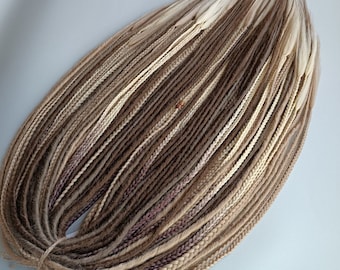 Erweiterungen Dreadlocks und Zöpfe blonde, hellbraune, dunkelbraune, beige/natürlich aussehende Dreadlocks DE&SE/Mix aus braunen und hellen Dreads