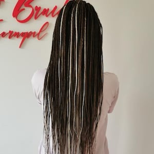 Extension of very thin dreads DE dark brown, blond/long thin dreads elongated dreads/laconic dreads/light dreads for thin hair