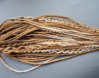 Synthetic dreads extensions/Double ended dreadlocks & braids/Handmade viking dreadlocks/Different styles/White Ombre dread/DE Hair extension