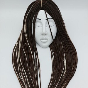 Verlenging van zeer dunne dreads DE donkerbruine, blonde/lange dunne dreads langwerpige dreadlocks/laconieke dreads/lichte dreadlocks voor dun haar