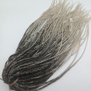 Dark grey, ash dreadlocks different styles/synthetic thin dreads and braids, grey dreads/natural looking DE and SE dreadlocks