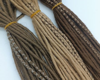 Dreadlock extensions brown, coffee, beige, light brown, dark brown dreadlocks/dreads set/dreads extension DE/dreads extensions complete set