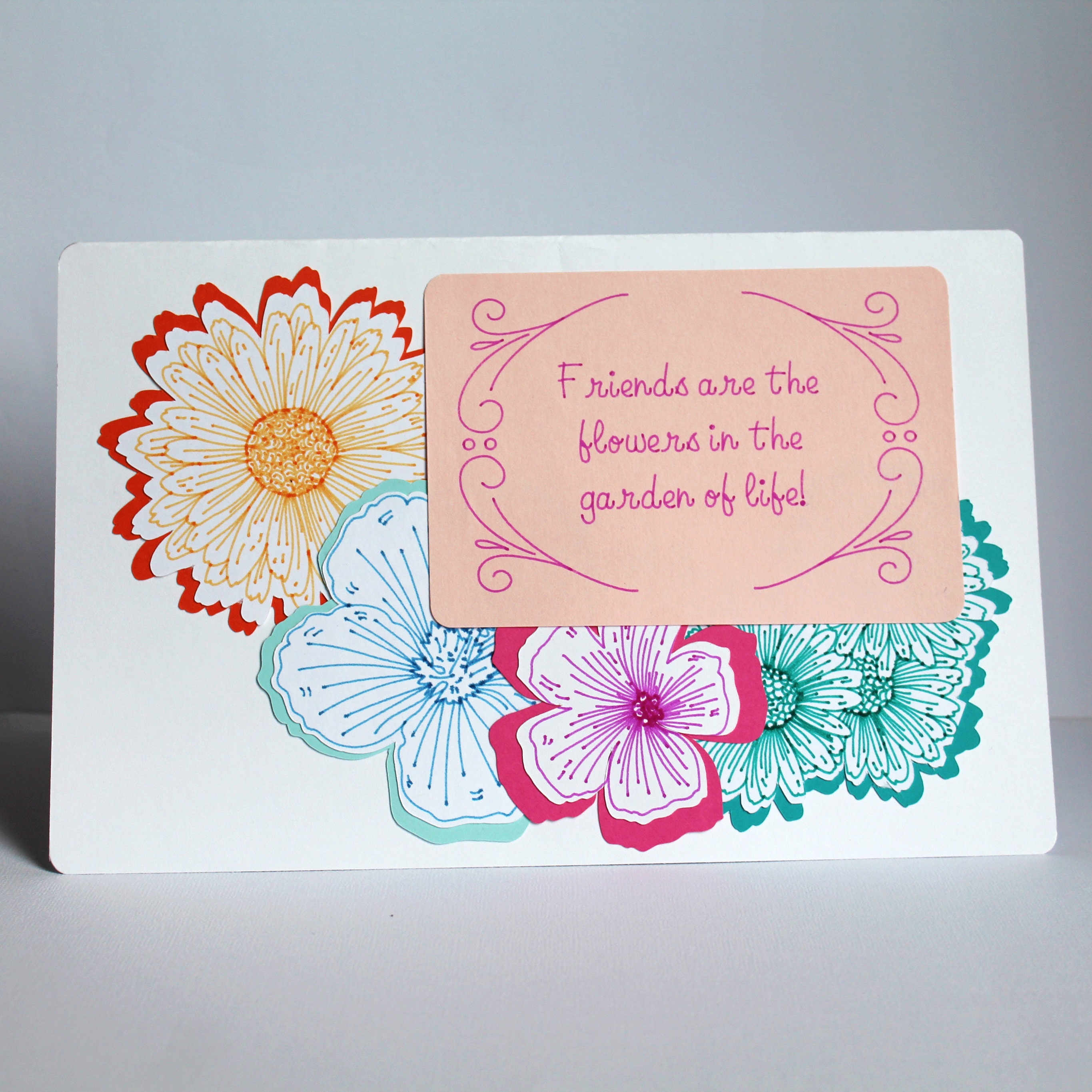 Floral Friendship Greeting Card  Etsy