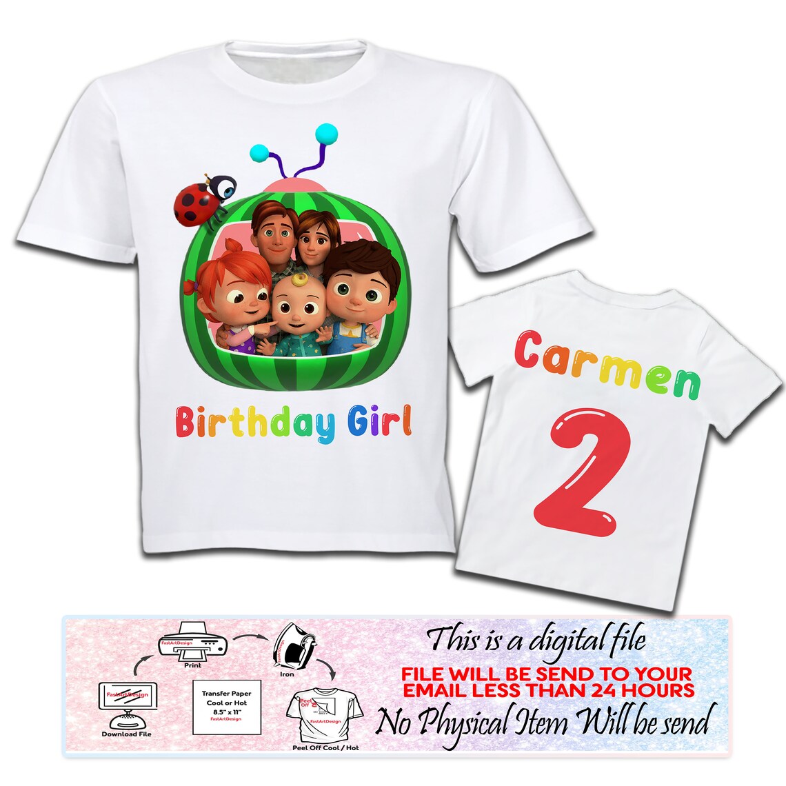 Printable Cocomelon Birthday Shirt Printable Cocomelon Birthday Shirt
