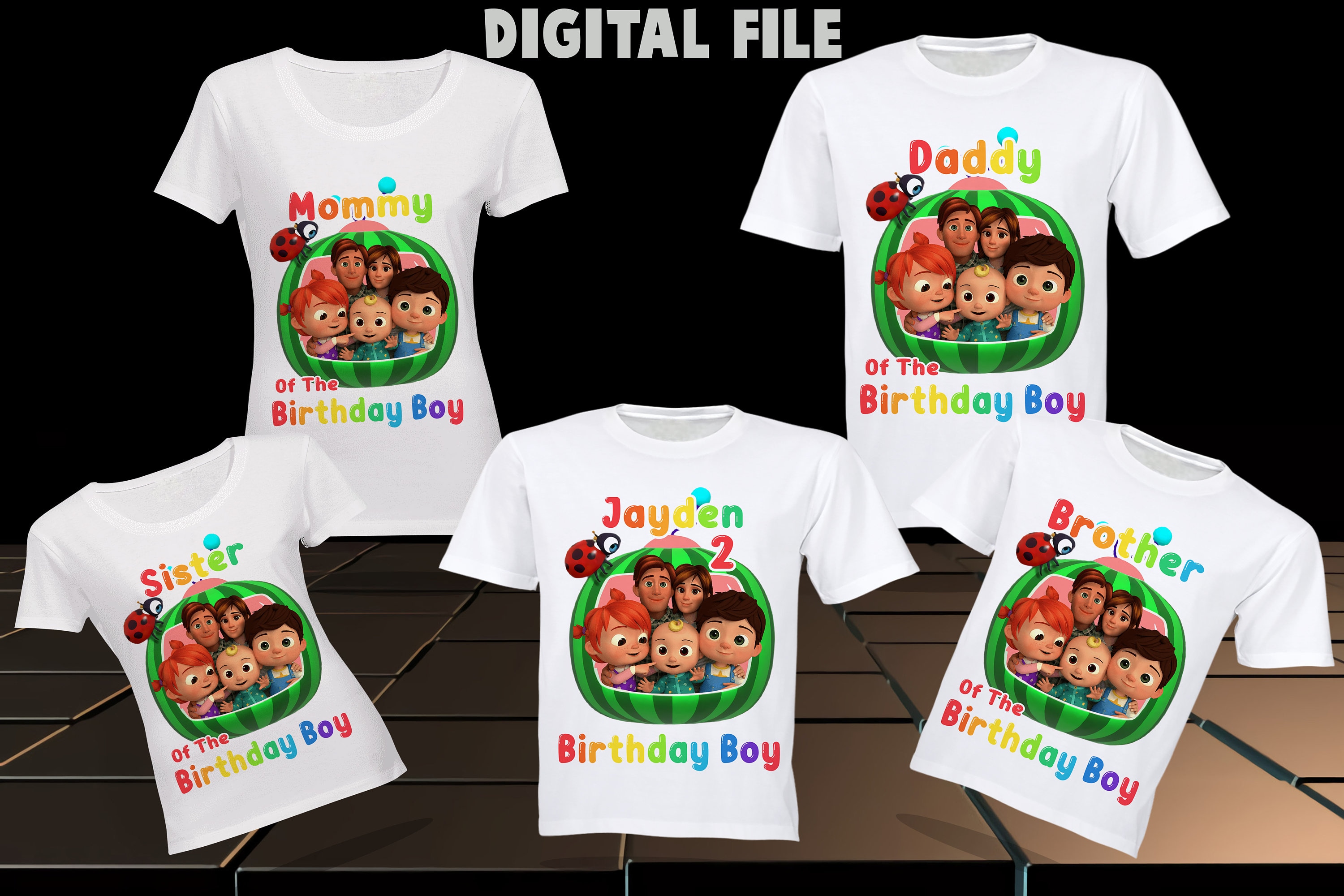 Cocomelon Birthday Shirt Cocomelon Personalized Birthday | Etsy