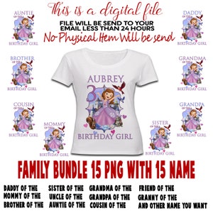 Sofia The First Iron On Transfer, Sofia The First Birthday Shirt, Sofia The First Bundle Birthday Shirt, Bundle Iron on, Digital File