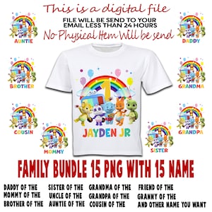 Word Party Family Package Ferro em transferência, Word Party Aniversário Ferro em transferência, Word Party Shirt PNG, Digital Iron On Transfer Shirt