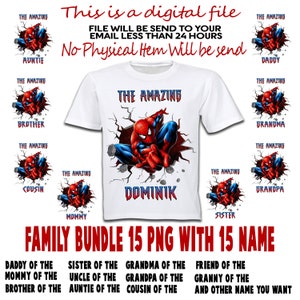 Ferro de aniversário do Homem-Aranha na transferência, pacote da família do Homem-Aranha ferro na transferência, Homem-Aranha png, ferro digital na camisa de transferência, arquivo digital