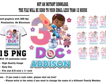 Doc Mcstuffins Family Set Iron On Transfer, Doc Mcstuffins Family Shirt Designs, Doc Mcstuffins Svg, Doc Mcstuffins Family Birthday Shirt