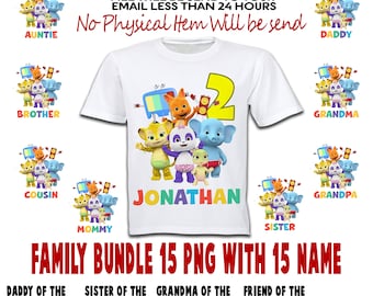 Word Party Birthday Iron On Transfer, Word Party Family Package Iron On Transfer, Word Party Shirt PNG, Digital Iron On Transfer Shirt