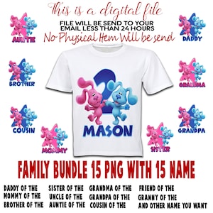 Blues Clues Birthday Shirt, Blues Clues Birthday PNG, Blues Clues PNG, Digital Iron On Transfer, Editable File