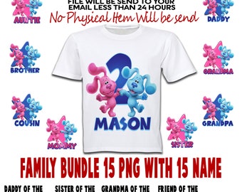 Blues Clues Birthday Shirt, Blues Clues Birthday PNG, Blues Clues PNG, Digital Iron On Transfer, Editable File