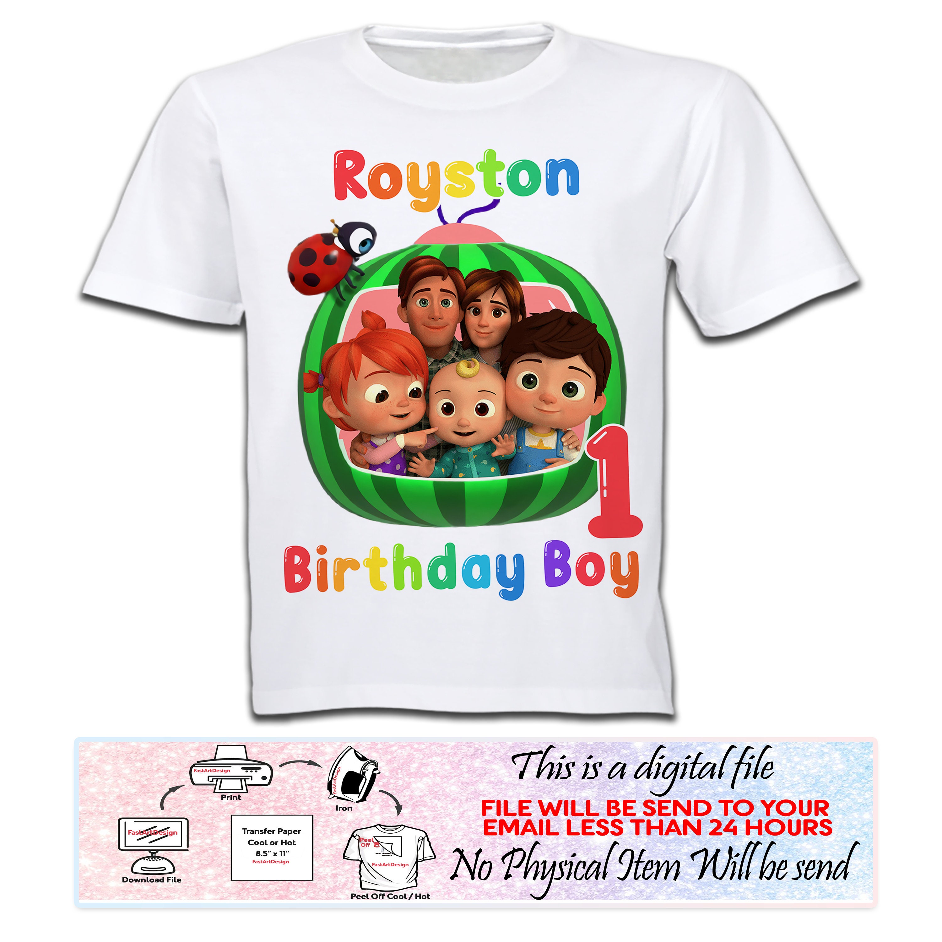 Cocomelon Birthday Shirt Cocomelon Personalized Birthday | Etsy