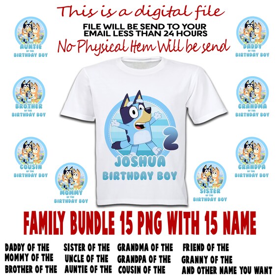 Bluey Birthday Iron on Transfer Bluey Iron on Transfer Bluey Etsy