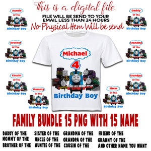 Thomas The Train Birthday Shirt, Thomas The Train Birthday Iron on Transfer, Thomas The Train Bundle Iron on Transfer, Digital File image 1