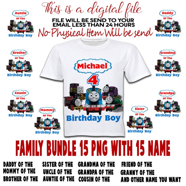 Thomas The Train Birthday Shirt, Thomas The Train Birthday Iron on Transfer, Thomas The Train Bundle Iron on Transfer, Digital File