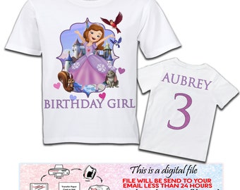 Sofia The First Iron On Transfer, Sofia The First Birthday Iron On Transfer, Sofia The First Iron on Transfer, Digital