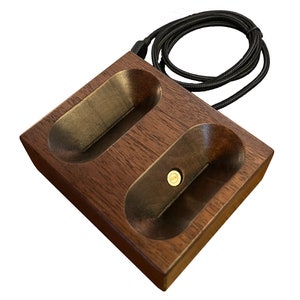 AirPods Max Drahtloser magnetischer Ladeständer Dock Dark Stain - Walnut