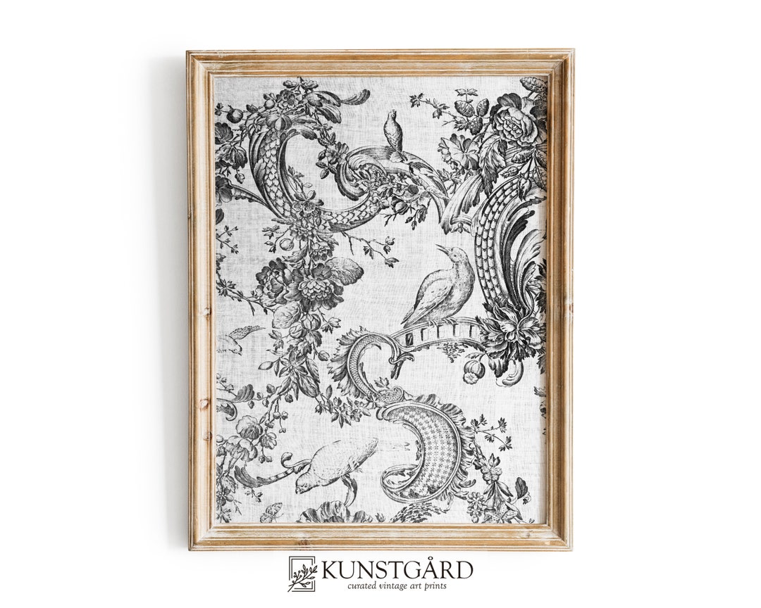 PRINTABLE Vintage Tapestry Wall Art Neutral Antique Pattern Decor