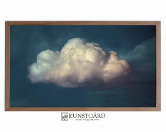 Arte de TV con marco de nube vintage melancólica / Pintura antigua de cielo melancólico / Arte de TV con marco vintage oscuro / Descarga digital / TV001
