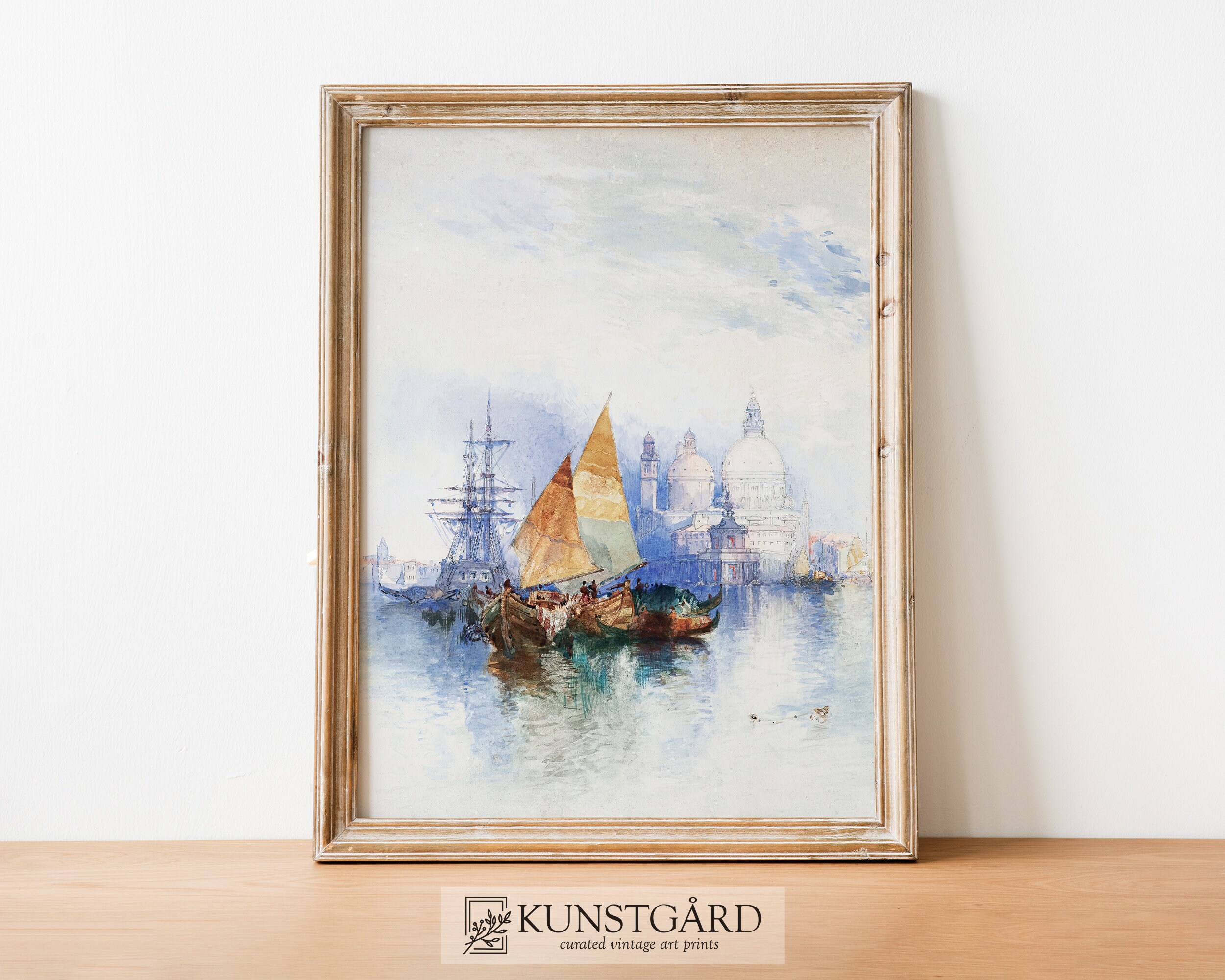 ヴェネツィアのスケッチ水彩画プリント | イタリアの壁アート
