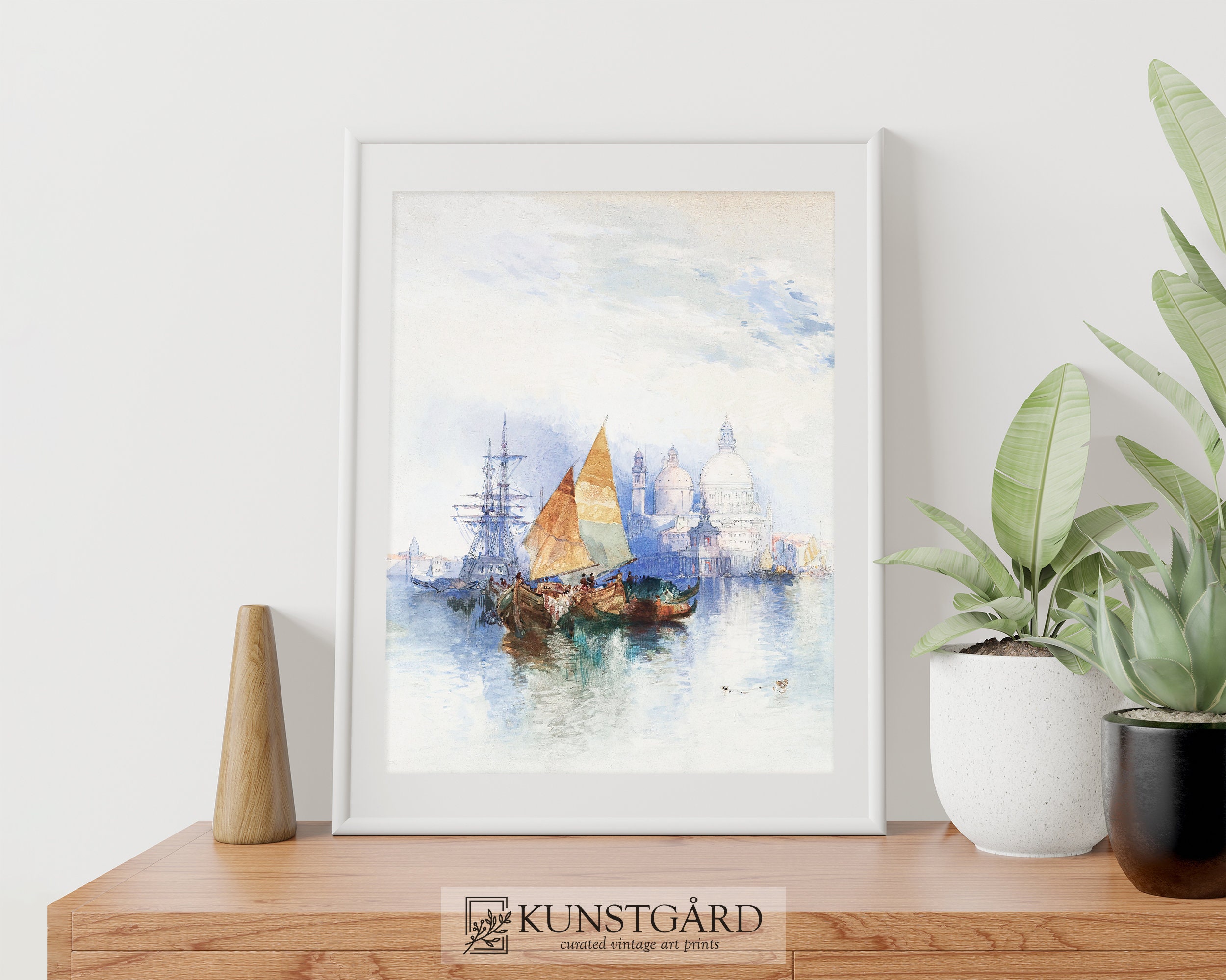 ヴェネツィアのスケッチ水彩画プリント | イタリアの壁アート