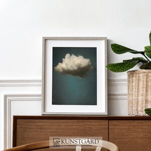 Moody Vintage Cloud Painting | Dark Wall Art | Antique Moody Sky Print | Digital Download PRINTABLE | H080 image 9