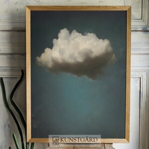 Moody Vintage Cloud Painting | Dark Wall Art | Antique Moody Sky Print | Digital Download PRINTABLE | H080 image 8