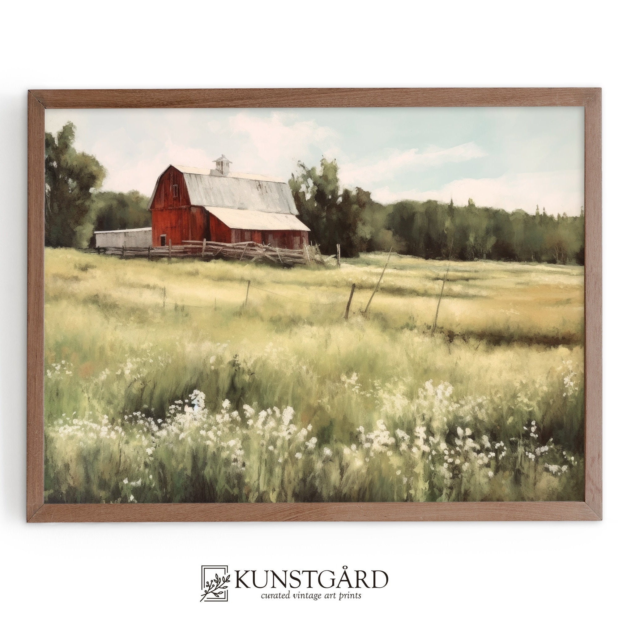 Impression Sur Toile 30X30Cm - Ferme - TOILE - 4 Parties - Haute Qualité - Décoration Moderne