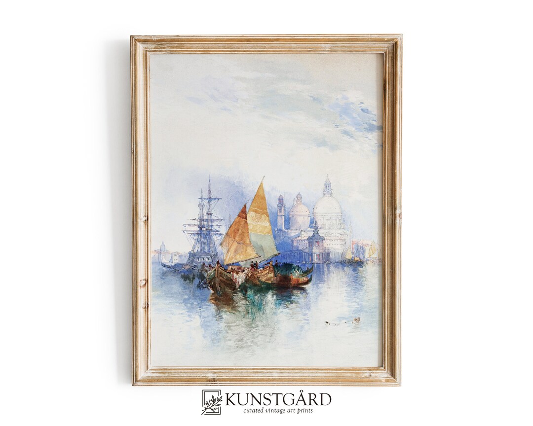 ヴェネツィアのスケッチ水彩画プリント | イタリアの壁アート