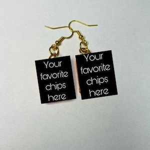 Customizable Chip Bag earrings
