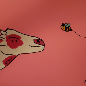 photo Strawberry Cow Painting Easy strawberry cow painting etsy