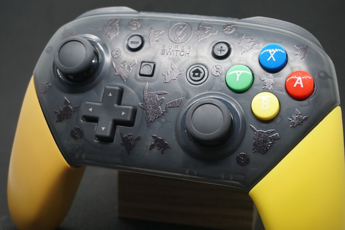 Pokémon Nintendo Switch Pro Controller Pikachu Style With Etsy
