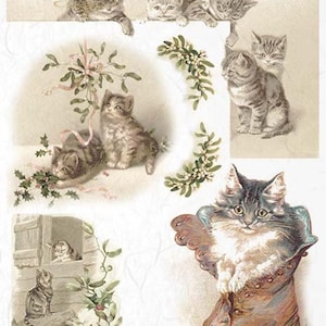 Kitten Boots | Rice Paper Decoupage | Paper Designs 1017 | A4