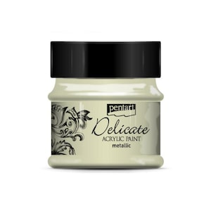 White Gold | Delicate Metallic Acrylic Paint | Metallic | Mixed Media | Pentart | 50ml